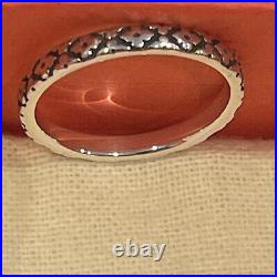 James Avery Retired Sterling Floral Garland Band Ring/ Size-7