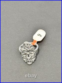James Avery Retired Sterling Full Bloom Tracery Scrolled Floral Ring Size 9