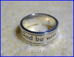 James Avery Retired Sterling God Be With Us Together and Apart Ring Size 7.5