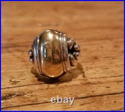 James Avery Retired Sterling Silver & 14K Yellow Gold Knot Dome Ring Sz 6 1/2