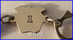 James Avery Retired Sterling Silver ABC with Kid and Apples Bracelet