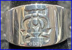 James Avery Retired Sterling Silver Alpha & Omega Ring Size 9