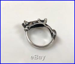 James Avery Retired Sterling Silver Cat Ring Size 7.5