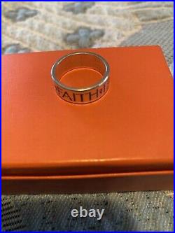 James Avery Retired Sterling Silver Family Friends Faith Ring Size 7.5