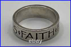 James Avery Retired Sterling Silver Family Friends Faith Ring Size 9.5 James Avery Retired Sterling Silver Family Friends Faith Ring Size 9.5