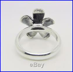 James Avery Retired Sterling Silver Flower Ring Size 9 Lb-c1867