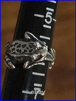 James Avery Retired Sterling Silver Frog Ring Size 6