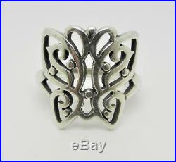 James Avery Retired Sterling Silver Open Butterfly Ring Size 6.75 Lb-c1842