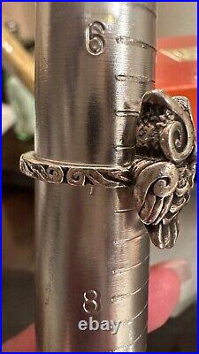 James Avery Retired Sterling Silver Owl Ring Size 7