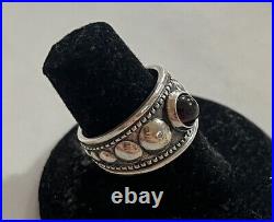 James Avery Retired Sterling Silver Ruby Stone Ring Sz6.5 7.3G Rare