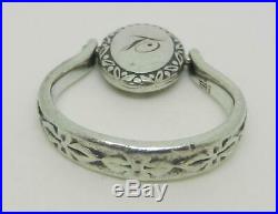 James Avery Retired Sterling Silver Secret Message Ring Size 8 Lb-c2000