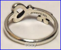 James Avery Retired Sterling Silver The Hearts Key Ring Size 6