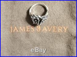 James Avery Retired Sterling Silver Three Dogwood Flower Ring