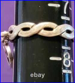 James Avery Retired Sterling Silver Twisted Wire Dangle Ring with Heart Size 7.5