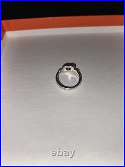James Avery Retired Sterling Silver and 14k Gold True Heart Ring Size 3 Used