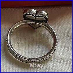 James Avery Retired Sterling Vintage Heart Ring/Size-6