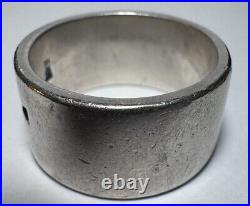 James Avery Retired Sterling Wide Cigar Cross Ring Old, Rare & Heavy! Size 10