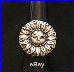 James Avery Retired Sun My Sunshine Ring Sterling Silver Size 7.25-7.5