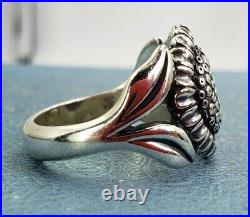 James Avery Retired Sunflower Ring Sz8.25 Mint Condition Sterling