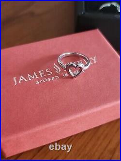 James Avery Retired Sweetheart Open Heart Ring Size 5