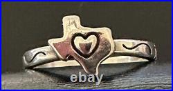 James Avery Retired Texas Together We Stand Strong Ring Size 10 Sterling Silver