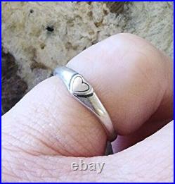 James Avery Retired Tiny Heart Ring Size 5 Vintage, Neat Piece