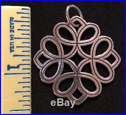 James Avery Retired Tracery Pendant Sterling Silver Cut Ring