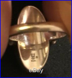 James Avery Retired Turquoise Oval Classic Sterling Silver Ring Size 7.5