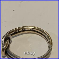 James Avery Retired Two Tone Sterling Silver Knot Ring (DG7012583)