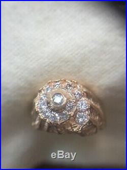 James Avery -Retired- Vintage 14K Gold Diamond Shell Seashell Ring- Beautiful