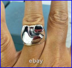 James Avery Retired Vintage Abstract Pac Man Ring Sz10 heavy Duty make