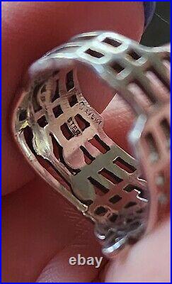 James Avery Retired Vintage Amazing Grace Music Ring Sterling Silver