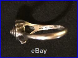 James Avery Retired Whelk Shell Ring Sterling Silver Size 7.25