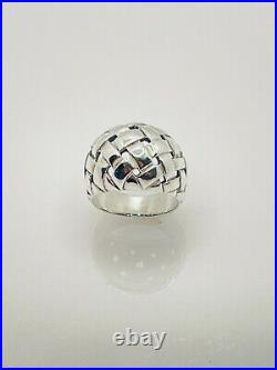 James Avery Retireed Basket Weave Dome Ring Size 7.25