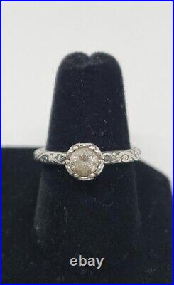 James Avery Ring Cherished Birthstone White Sapphire Size 6.75 Lab Created
