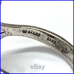 James Avery Ring Double Heart Scroll Sz 7.5 Retired Sterling Silver 925