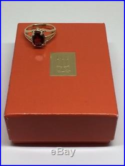 James Avery Ring with Garnet Stone Retired