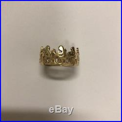 James Avery School Children at Desks Ring 14k Yellow Gold Band Retired Size 9