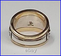 James Avery Scrolled Fleur De Lis Ring Size 6.5 in 14k Gold and Sterling Silver
