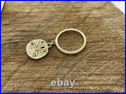 James Avery Signed 14K Yellow Gold Charm Sand Dollar Ring Sz 4