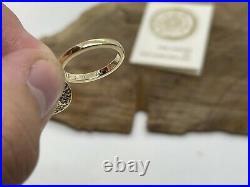 James Avery Signed 14K Yellow Gold Charm Sand Dollar Ring Sz 4