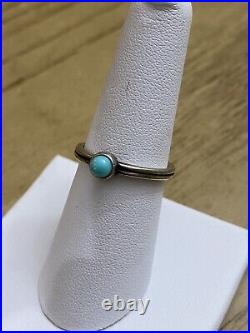 James Avery Signed Retired Sterling Silver 925 And Turquoise Ring Size 7.25