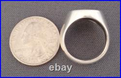 James Avery Signet Ring Sterling Silver 925 Alpha Omega Retired Size 7.75