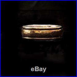 James Avery Silver 14k Hammered Simplicity Band Ring Size 7