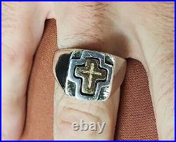 James Avery Silver And Gold Mens Ring Retired