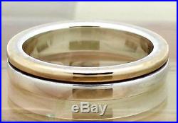James Avery Silver & Gold Two Tone Double Band Ring Size 10, 9.1 Grams RETIRED