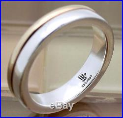 James Avery Silver & Gold Two Tone Double Band Ring Size 10, 9.1 Grams RETIRED