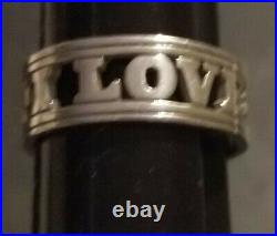 James Avery Silver I Love Jesus with 3 Crosses of Calvary Ring Retired & Rare