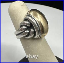 James Avery Simplicity Knot Some Ring In Sterling Silver and 14K Gold Size 5.75