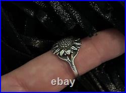 James Avery Size 6 Sunflower Ring Sterling Silver & Bronze